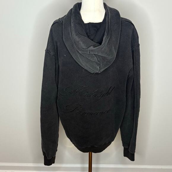 Club Paradise "A Midnight Romance" Faded Black Cotton Hoodie Mens Large - Picture 7 of 11